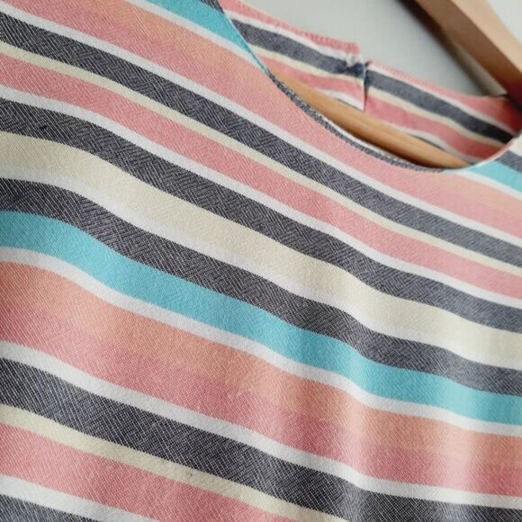 JOE FRESH | Jumpsuit Wide Leg Cropped Bottom Colorful Stripe Romper Kids Sz XL - Picture 8 of 16